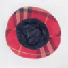 Wide Brim Hats Bucket Female Bob Pot Caps For Women Snowflake Cotton Plaid Pattern Design Autumn And Winter Foldable 7.5cm Sunhats 221125