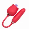Sexspielzeug-Massagegerät Rose Saugen Teleskop-Ei-Vibrator 10-Gang-vibrierender Klitoris-Sauger Oraler Nippel-weiblicher Masturbator Klitoris-Spielzeug für Frauen