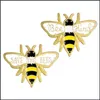 Broches Broches Broches En Émail Drôles Broches Abeille Mignon Petit Insecte Femmes Badge Chemise De Noël Décor Broche Broche En Métal Kawaii Fa Dhgarden Dhftz