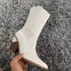 Boots 2019 New Brand Women Boots Ponto Toe Wedges Sapatos Mulher Autumn Inverno Short Ladies Western tornozelo para 220901