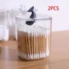 Storage Bottles Multipurpose Makeup Cotton Pad Organizer Clear With Lid Box Case Jewelry Bathroom Jars For Desk