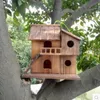 Cages à oiseaux bois conservateur nid d'oiseau extérieur étanche maison chaude pivoine perroquet boîte d'élevage cage jouet ZP6261038 221128