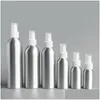 Storage Bottles Jars Aluminium Spray Atomiser Bottle Metal Empty Bottles Fine Mist Pump Atomizer Cosmetic Container 30Ml 50Ml 100M Dhhzy