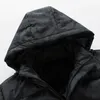 Mens Down Parkas Autumn Winter Men Kurtka zagęszcza bawełniane ciepłe kurtki z kapturem modne maskowane płaszcz Casual Streetwear 221128