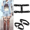 Gürtel Nachtclub Harajuku Gothic Fetisch Stretch Leder Clip Punk Harness Bein Bondage Strumpf Hosenträger Riemen Sexy Strumpfband Zubehör