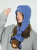 Bérets Automne Hiver Laçage Oreille Protection Bonnet Tricoté Chapeau Femme Doux Doux Pour La Peau Casquette Chaude Cyclisme Ski Bomber Unisexe