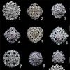 Булавки Броши с покрытием Sier Tone Clear Rhinestone Crystal Brooch Flower Girls Cor Fashion Wedding Bridal Bouquet Pins Brooche Dhgarden Dhkqb