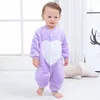 Rompers herfst winter baby warme kleren jongen meisje pure kleur romper baby flanel zachte fleece jumpsuit peuter overalls 221125