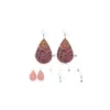 Dangle Chandelier Lightweight Drop Earrings Classic Pu Leather Water Sequin Big Teardrop For Girls Women Jewelry Accessories Delive Dhfcz