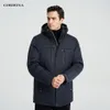 Mens Down Parkas CORBONA Men Winter Coat Thick Long Jacket Cold Weatherproof Windbreaker Warm Parka Nice Dad Gift Husband GIving NavyBlue 221128