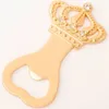 Gouden kroon fles openers met geschenkdoos bruiloft gunsten voor baby shower verjaardagsfeestje decoraties xbjk2211