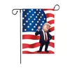 Bannerflaggor 30x45cm Trump Garden Flag 2024 Ny design AMERCIA Presidentkampanjer Banners Making America Great Again Polyester Flags D DHR1W