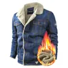 Vestes pour hommes VOLGINS Marque Denim Hommes Automne Hiver Militaire Jeans Hommes Épais Chaud Bomber Armée Manteaux 221124