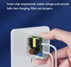 Chargeurs USB C Charge rapide 5V 3A Chargeur de téléphone double ports QC3.0 Mini PD 20W Adaptateur mural pour Samsung Xiaomi avec câble usbc vers type-c 60w