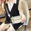 Сумки для талии мода Женщины PU Кожаная цепная цепочка Fanny Pack Designer Banana Crossbody Belly Band S 221125