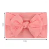 Haaraccessoires 3 stks/Set Solid Color Baby Hoofdband Leuke bowknot baby meisje elastische kop wraps zacht geboren peuter