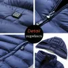 Mens Down Parkas uomini inverno inverno giacche di vello di riscaldamento USB USB Smart Waite Water Aurooted Giacca riscaldato con cappuccio 221128 221128