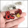 Pins Brooches Cartoon 20 Sided Dice Dragons Enamel Pins Game Brooches Bag Clothes Button Badge Jewelry Gift For Friends 143 Dhgarden Dhk1O