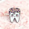 Szpilki broszki urocze nieśmiałe zęby w kształcie broszki pinki eko ekologiczne kreskówki śmieszne stopiowe broszki dla dziewcząt biżuteria dentysta dentysta akces dhdtp