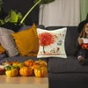 Kudde Thanksgiving Fall Collection Cover Home Sofa Pillows Dekorativt kast för sängen