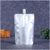 Wasserflaschen Doypack 150 ml 250 ml 350 ml 500 ml Aluminiumfolie Stand Up Spout Flüssigkeitsbeutel Getränkepackung Squeeze Getränkebeutel B3 Drop Deli Dhtma