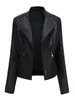 Kvinnorjackor Autumn Winter Pu Faux Leather Women Långärmad dragkedja Slim Motor Biker Coat Kvinnliga Outwear Tops 221128