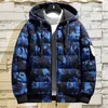 Hommes Down Parkas Oversize Veste À Capuche Chaud Rembourré Vestes D'hiver Hommes Double Face Moelleux Automne Style Coréen Parka Manteau Camouflage 221129