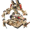 wholesale Blocs en carton Terminator Tank technique Bloc Transformateurs Jouet Robot Assemblé Jouets cadeaux de Noël pour garçon de 6 ans