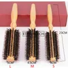 Curly Hair Comb High Quality Wood Handle Natural Boar Bristle Brush Fluffy Hairdressing F1643