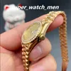 Montre pour femmes Automatique mécanique date à 18 km jaune motif de diamant diamant dames montres 2813 Mouvement sapphir plongée Lady Fashion Girl Gireaux Gift sur les bracelets