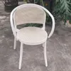 Poltrona medieval Cadeira de jantar ao ar livre para Courtyard Cafe, design semelhante a rattan com assento de malha, perfeita para varanda familiar, lazer e móveis de acampamento