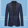 Herrenanzüge Blazer Mode Lässig Boutique Einzelne Schnalle Geometrisches Gitter Business Slim Fit Anzug Kleid Jacke Mantel 221128