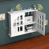 Articles de nouveauté Sans fil Wifi Routeur Étagère Punchfree Boîte De Rangement Câble Power Plus Fil Support Tenture Murale Plug Board 221129