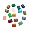 Perline in pietra semipreziosa di cristallo naturale Rettangolo Viso CABS TAGLIO Accessorio per gioielli in pietra a sette chakra