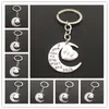 Moda o membro da família Moon Letters Keychain pai mãe irmã irmão key ring pingente presente de família