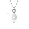 Fashion Retro Pearl Pendant Necklace S925 Silver Micro Set Zircon Box Chain Necklace European Women Collar Chain Wedding Party Jewelry Valentine's Day Gift SPC