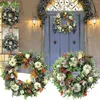 Decoratieve bloemen 2023 Thanksgiving krans kerstdecoratie Garland raam