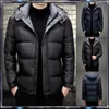 Hommes Down Parkas Veste d'hiver Hommes Mode À Capuchon Épaissir Manteau Chaud Vestes Vestes Manteaux Ceketler Doudoune Homme Jaquetas Ropa Hombre 221129