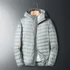 Men's Down Parkas Winter Fashion Brand Ultra Light Duck Jacket Mens Korean Streetwear Feather Coats Stand Collar Warm Men Clothes 221129