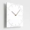 Wanduhren Nordic Stille Uhr Minimalistische Digitale Kleine Quadratische Weiße Uhr Kreative Home Design Reloj Pared Dekoration