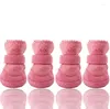 Abbigliamento per cani 4pcs Scarpe per animali domestici Stivali invernali impermeabili calzini Anti-slip cucciolo di gatto da pioggia Snow abbottimento calzature per cagnolini chihuahua