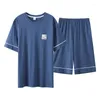 Abbigliamento da uomo Shorts cortometri a maniche corte tops set di pigiama set da uomo Summer morbido modalità modalità abita