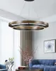 Nordyckie światło luksusowe minimalistyczne żyrandole jadalnia żyrandol LED sypialnia salon nowoczesne światła pierścieniowe