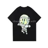 Designer Luxury Menswear T Shirt Cartoon Astronaut Letter Print Round Neck Short Sleeve Fashion Brand T-shirt Womens Top Black White Purple Apricot Asian Size M-3XL