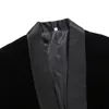 Męskie garnitury Blazery Velvet Wine Red Fashion Speisher Handl Sitor Singer Wedding Groom Singer Slim Fit Blazer Prezenta