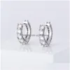 Dangle Chandelier Hie Ring Earrings Fl Of Zircon Bling For Men And Women Hip Hop Lovers Jewelry Gift Drop Delivery Dht8W
