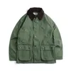 メンズジャケットAmekaji Vintage Wax Men Autumn Winter Windbreaker Waterproof Multipocket Raglan Sleeveカジュアルジップカーディガンコート221129