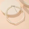 Chains Double Layer Pearl Necklace For Women Party Jewelry Gift