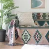 椅子カバー両面は北欧モロッコスタイルのソファタオル高品質の幾何学的なポリエステルプレーン染色ホーム装飾カバーを使用できます