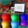 Almofos de inunda￧￣o RGB LED FLOOHTLOW 20W 30W 50W 100W 220V 110V Luz de enchente Luz de parede de parede arruela refletor IP66 Garden ￠ prova d'￡gua Ligh DHN5H